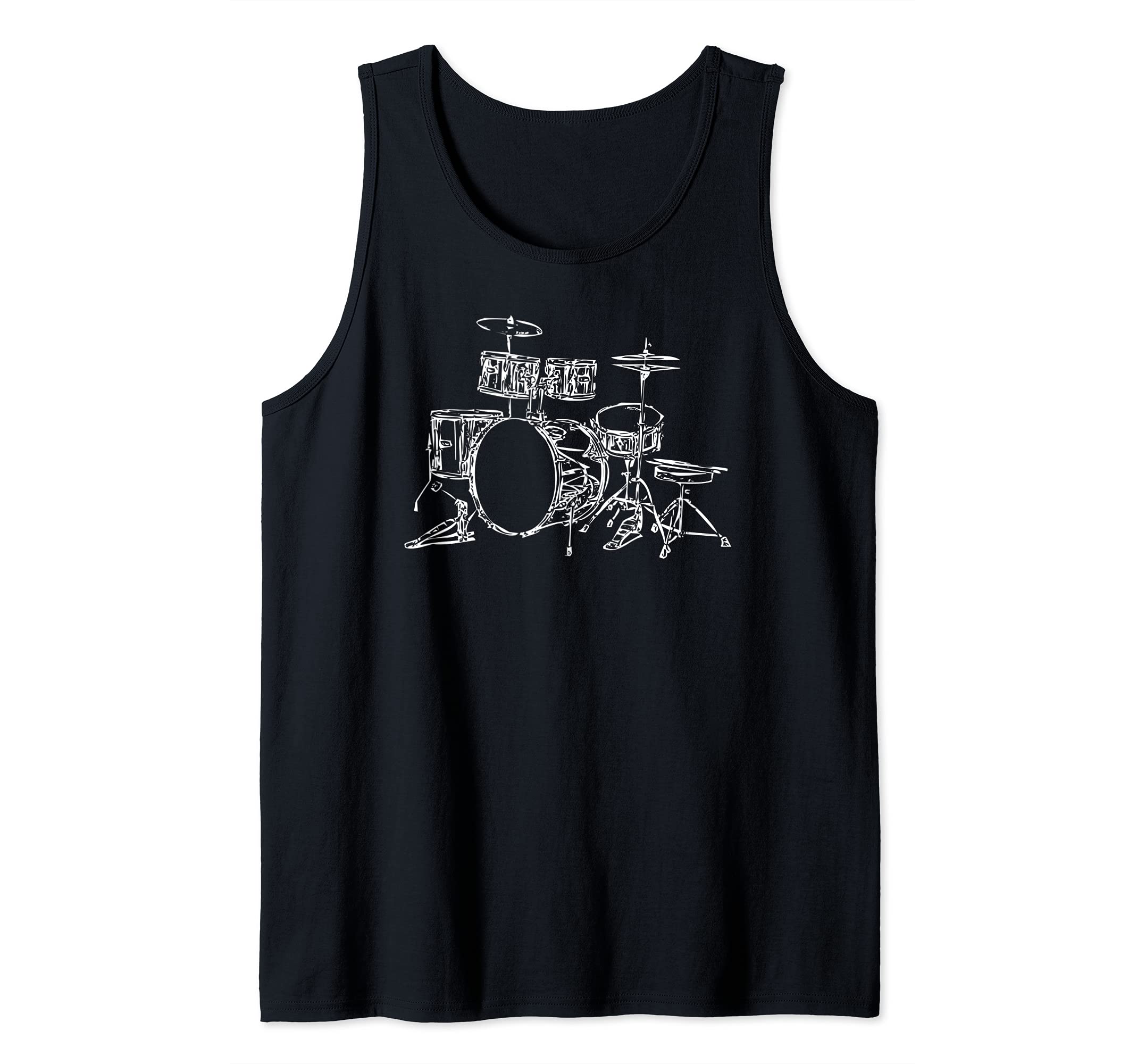 Drum Drummer Music Musical Instrument Musician Percussion Tank Top