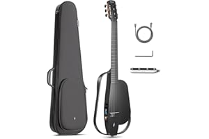 Enya Acoustic-Electric Carbon Fiber Classical Nylon String Travel Guitar NEXG 2N with 50W Wireless Speaker, Thickened Gig Bag, Footswitch Pedal, Charging Cable, Adjusting Wrench
