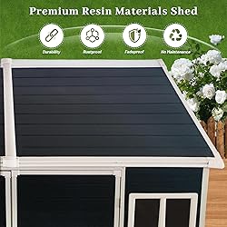 Jaxenor 8x6 FT Resin Storage Sheds Outdoor with