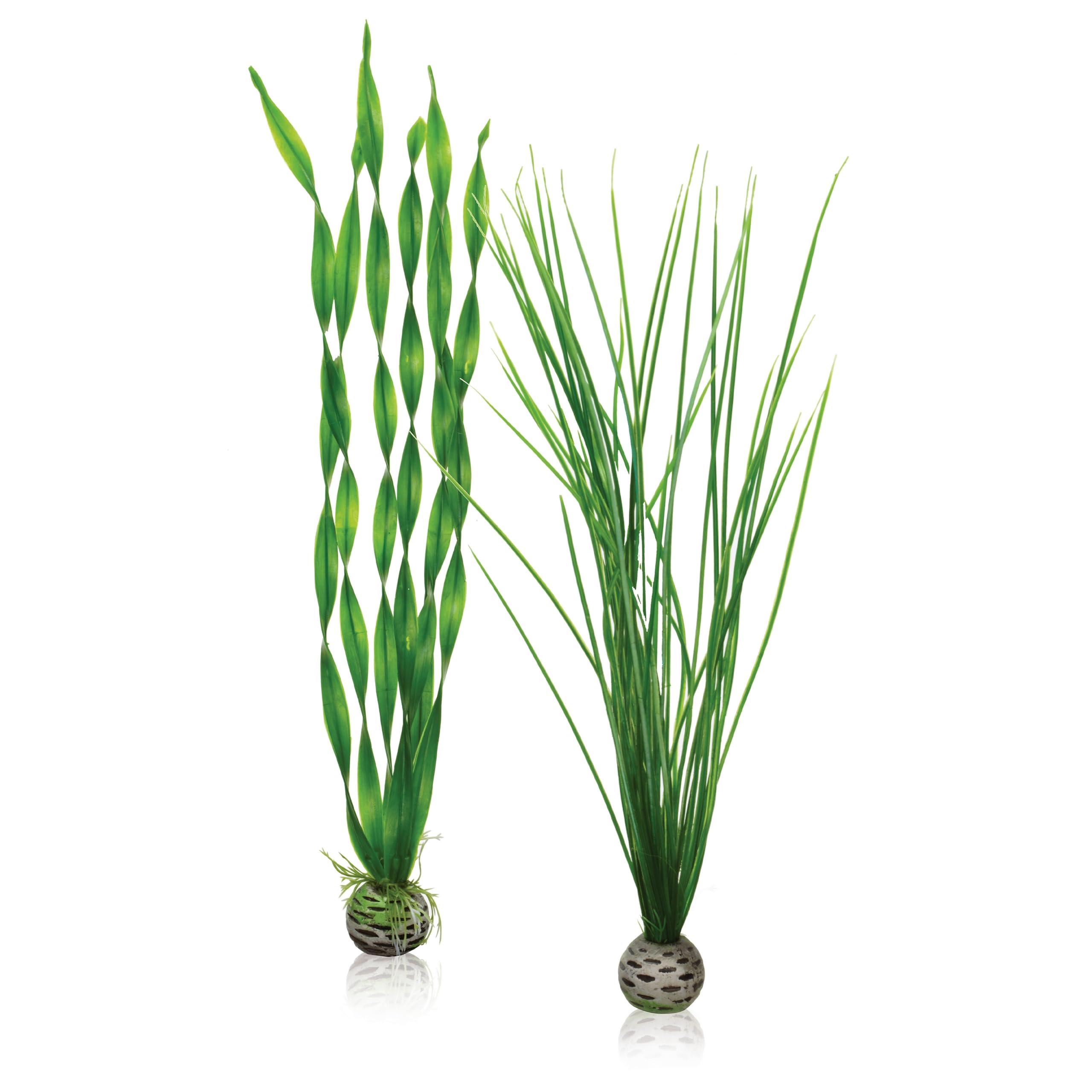 biOrb Fish Tank Decorations, Large Green Plant Set With Weighted Balls (Set of Two Aquarium Plants), Artificial Fish Tank Plants For Pop Of Colour, Natural-Looking Aquarium Decor For Scenic Background — image 1