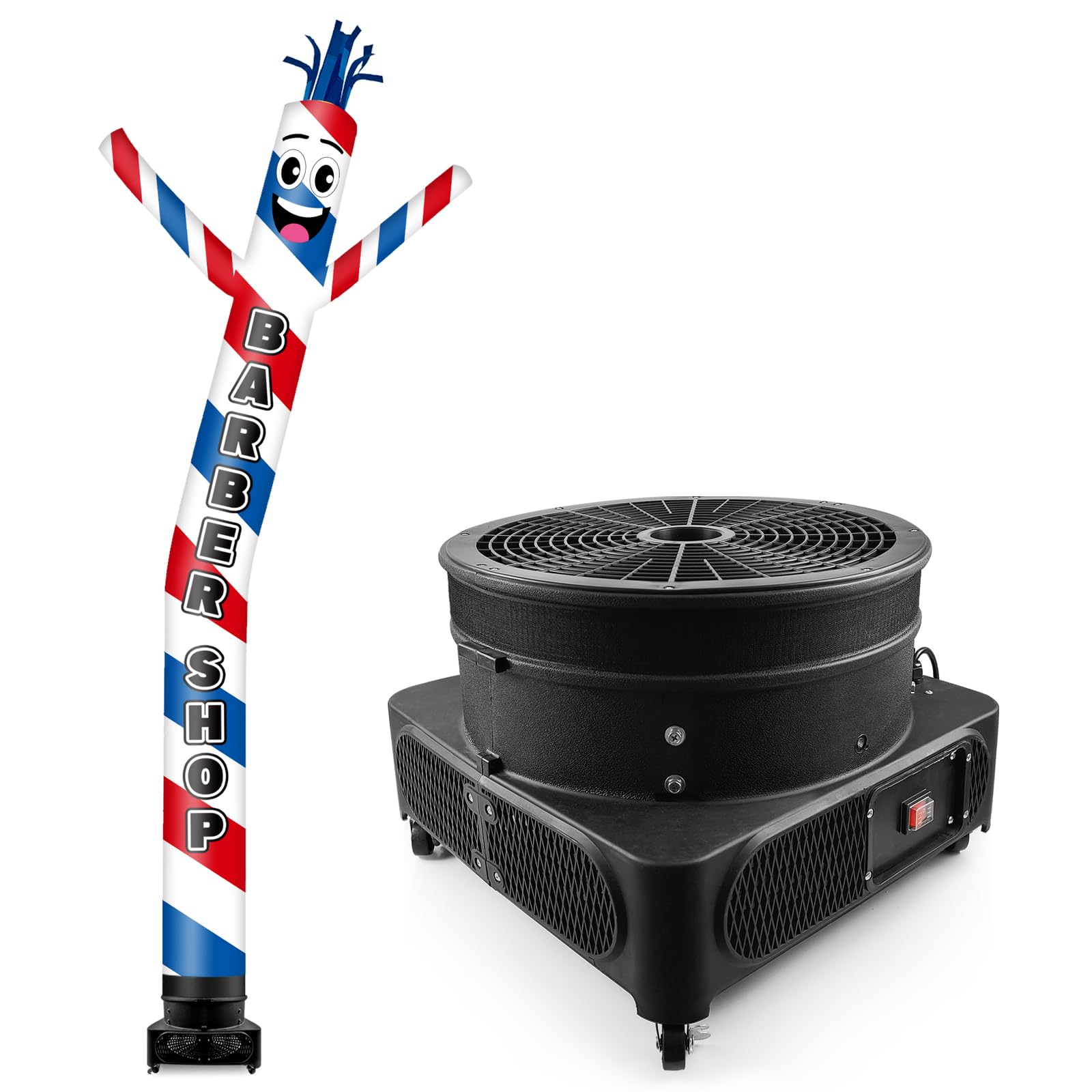 Photo 1 of *MINOR DAMAGE - USED*
GOODENY 20FT Tall Inflatable Tube Man Barber Shop Wacky Wavy Dancing Guy with 1.5 HP Weather-Resistant Blower (18''Diameter) for Outdoor Decoration Advertising Business Promotion