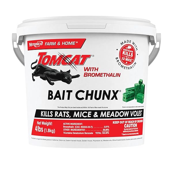 TOMCAT BROMETHALIN BAIT CHUNX — RAT AND MOUSE CONTROL...