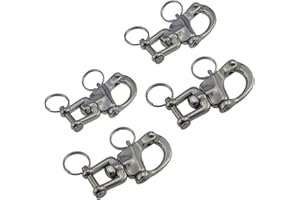 keehui Pair of 2-3/4inch Jaw Swivel Snap Shackle 316 Stainless Steel for Sailboat Spinnaker Halyard