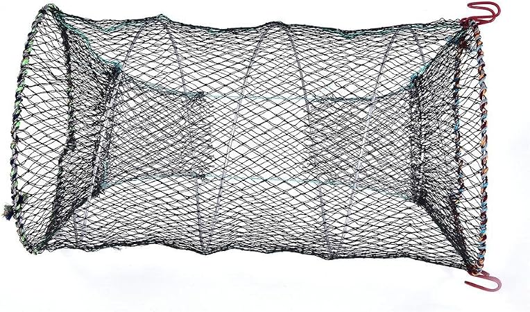 Filet De Pêche Pliable - Piège à Poissons, Crevettes, Crabes - Nylon Résistant - Taille Environ 25x60 Cm - Portable Et Facile à Utiliser