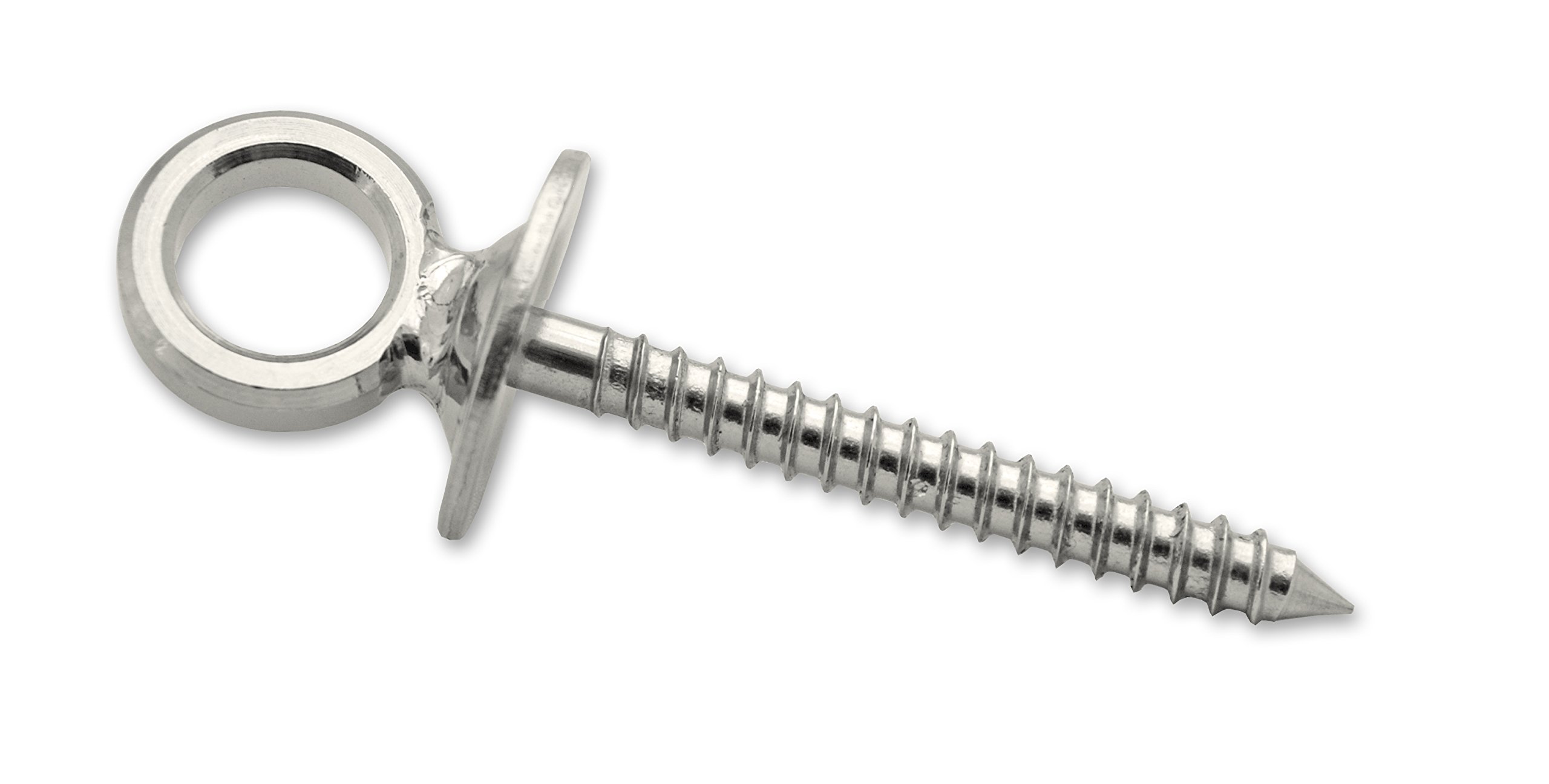 Docks gmar63 Eye Bolt with Wood Screw Diameter 15 mm/80 mm, Stainless Steel, Grey, Set of 2 Pieces