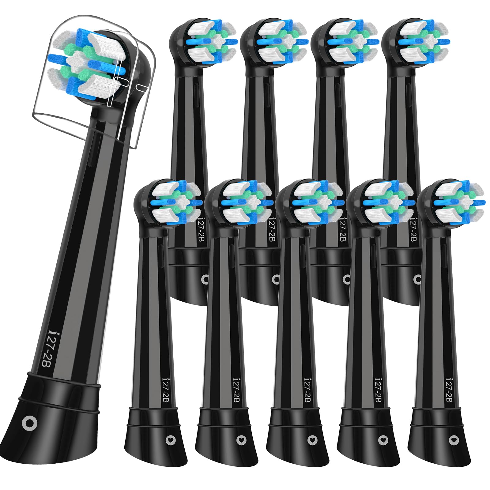 Photo 1 of 10PACK Replacement Toothbrush Heads Compatible with Oral B iO Series 2/3/4/5/6/7/8/9/10 Electric Toothbrush,Round Brush Heads for Gentle Gum Care & Deep Cleaning,Black
