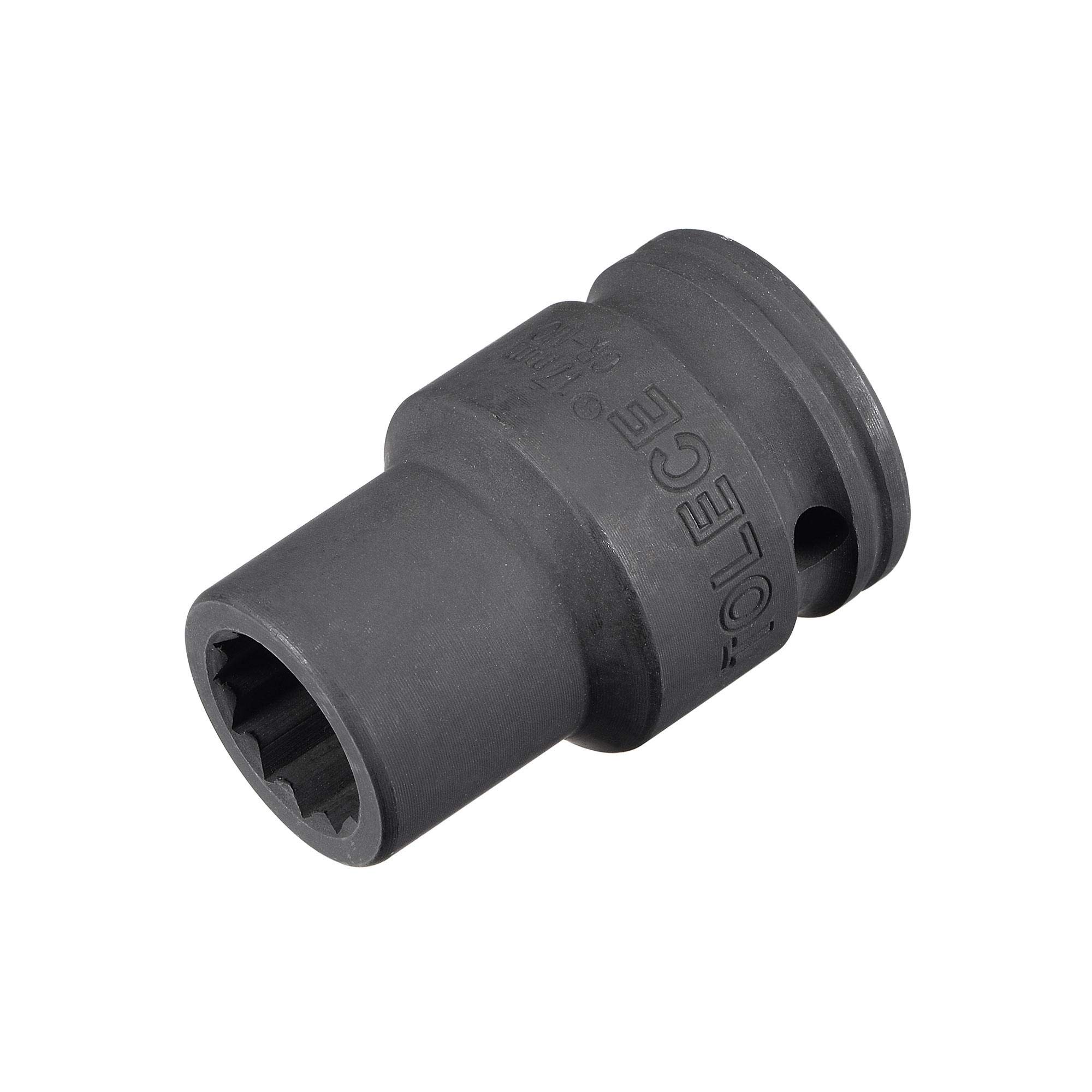 sourcing map 3/4-Inch Drive 17mm 12-Point Impact Socket, CR-MO Steel 56mm Length, Standard Metric Sizes