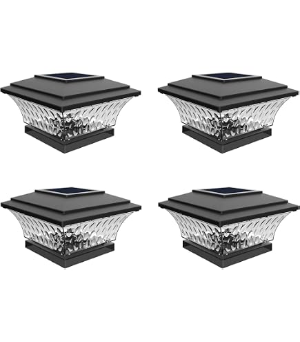 Solar-Powered Black Cap Light For 6x6 Posts - White LED, Dusk-to-Dawn, Outdoor Garden Light 5 thumbnail image