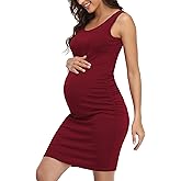 BBHoping Women's Maternity Sleeveless Dresses Maternity Tank Dress Mama Baby Shower Pregnancy Dress