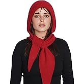 PuTian Hooded Scarf for Women Hat Scarf Set 2 In One - Soft Warm Knitted Neck Wear for Winter Cold Weather Neck Warmer