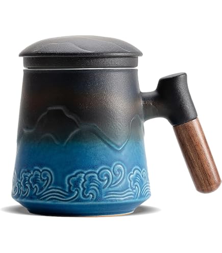 Amazon.com: ZENS Tea Cup with Infuser and Lid for Loose Leaf Tea