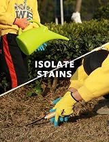 Donfri 3 Pairs Kids Gardening Gloves Size 6 Age 9-12 Natural Latex Waterproof view 4