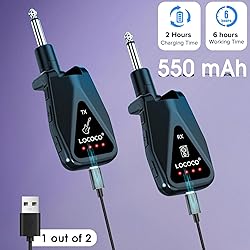 Wireless Guitar System: 164 Feet Range Wireless