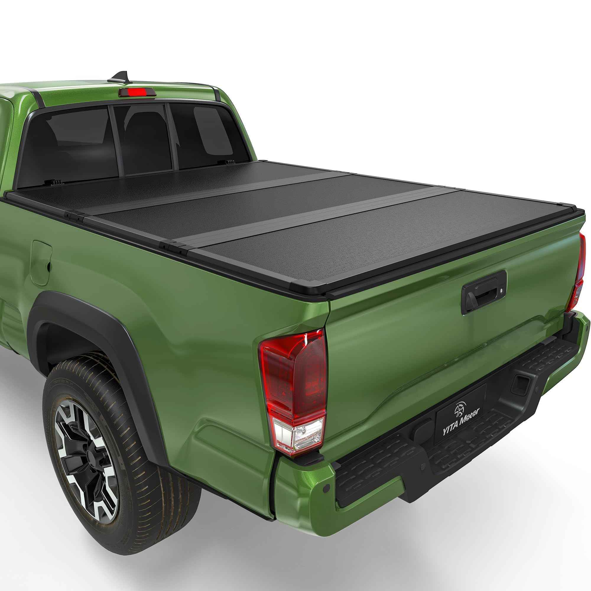 YITAMOTOR FRP Hard Tri Fold Truck Bed Tonneau Cover Compatible with ...