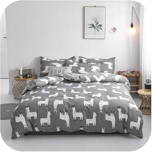 Eileen Ford Betttasche King Size Sets Bettwäsche, Cartoon Alpaka
