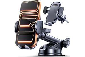 Rorhxia 3IN1 Car Phone Holder, Military-Grade 85lbs Strongest Suction Phone Holders for Your Car Dashboard/Windshield/Vent, Cellphone Holder Stand for iPhone 16 15 14 Pro Max Samsung and More
