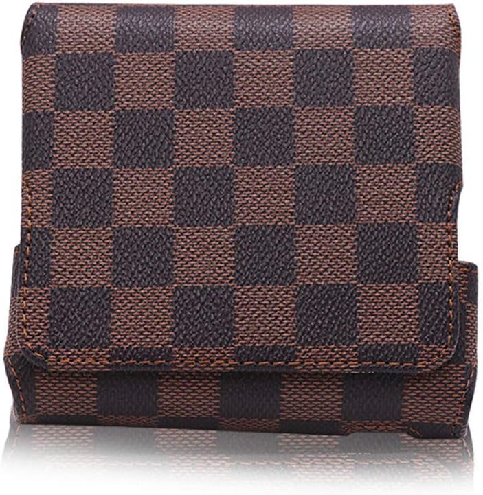 for IQOS 3.0 Duo Pouch Bag Case,E-Cigarette PU Leather Carrying Case Box with Card Holder Tobacco Cigarette Protective Holder Cigar Cover (H)