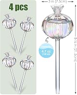 NiHome Iridescent Glass Cactus Self Watering Globes 4 Pack 140 ml 4.7 oz view 7