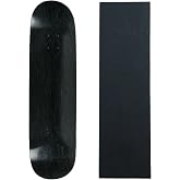 Skateboard Deck Pro 7-Ply Canadian Maple STAINED BLACK With Griptape