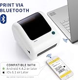 JADENS Bluetooth Thermal Label Printer 4x6 203 DPI for Shipping & Labels view 4
