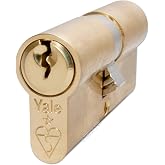 Yale Locks Euro Double Cylinder Kitemark 35 x 45 (90mm) Polished Brass Visi