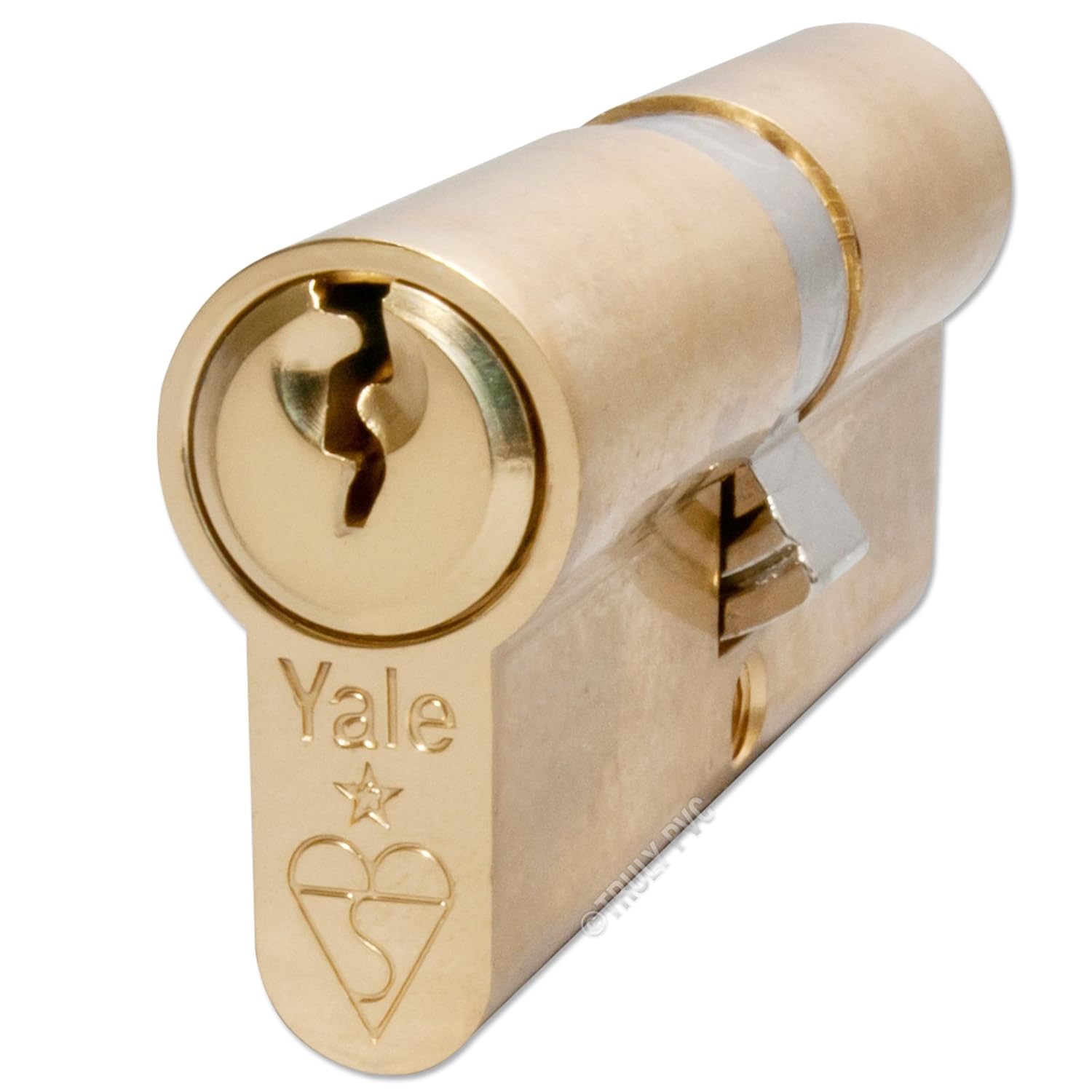 Yale AntiBump Euro Cylinder Polished Brass 45/45 (90mm overall) Lock