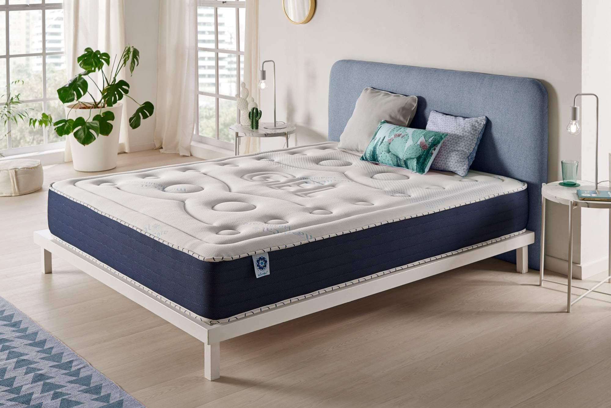 naturalex | Sensogel | 5FT | 5' X 6'6" | King Size Mattress | Memory and Latex High Adaptability | High 23 cm | H3 | 7 Resting Areas and Ultra Breathable Structure | Refreshing Effect