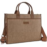 Wrangler Laptop Bag for Women 15.6 Inch Vintage Work Tote Bag for Business Briefcase Handbag with Adjustable Shoulder Strap