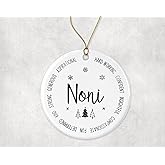 GreenStar Gifts Descriptive Noni Ornament, Best Noni Ever Ornament, Noni Xmas Keepsake Gift from Daughter Or Son, New Noni Ornament, First for Noni Printed on Both Sides