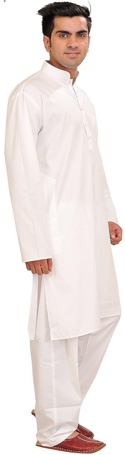 exotic india pure white kurta pyjama