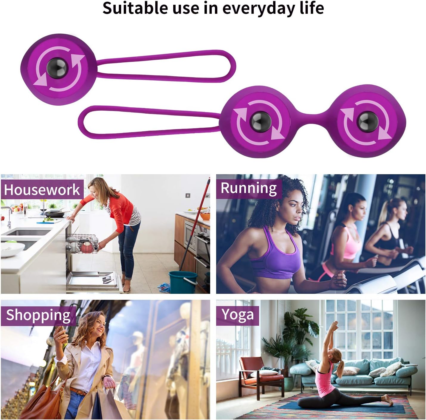 Kegel Balls Exercise for Women Female for Tighten Ben Wa Balls Kegel Training Sets Bladder Control Devices Luvsex: Health & Personal Care