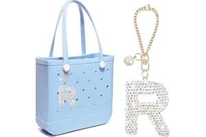 BOAJUNWU Bag Charms for Bogg Bag Accessories,Bogg Bag Charms Keychain for Women Girls,Letter Charms for Beach Tote Bags