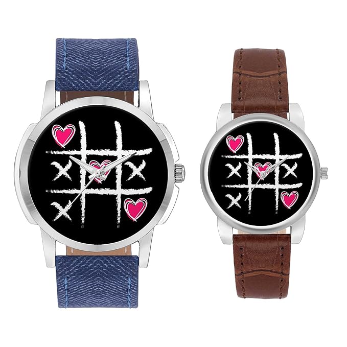 Gifts for Couple, Multicolor Dial Wrist Watch for Men and Women