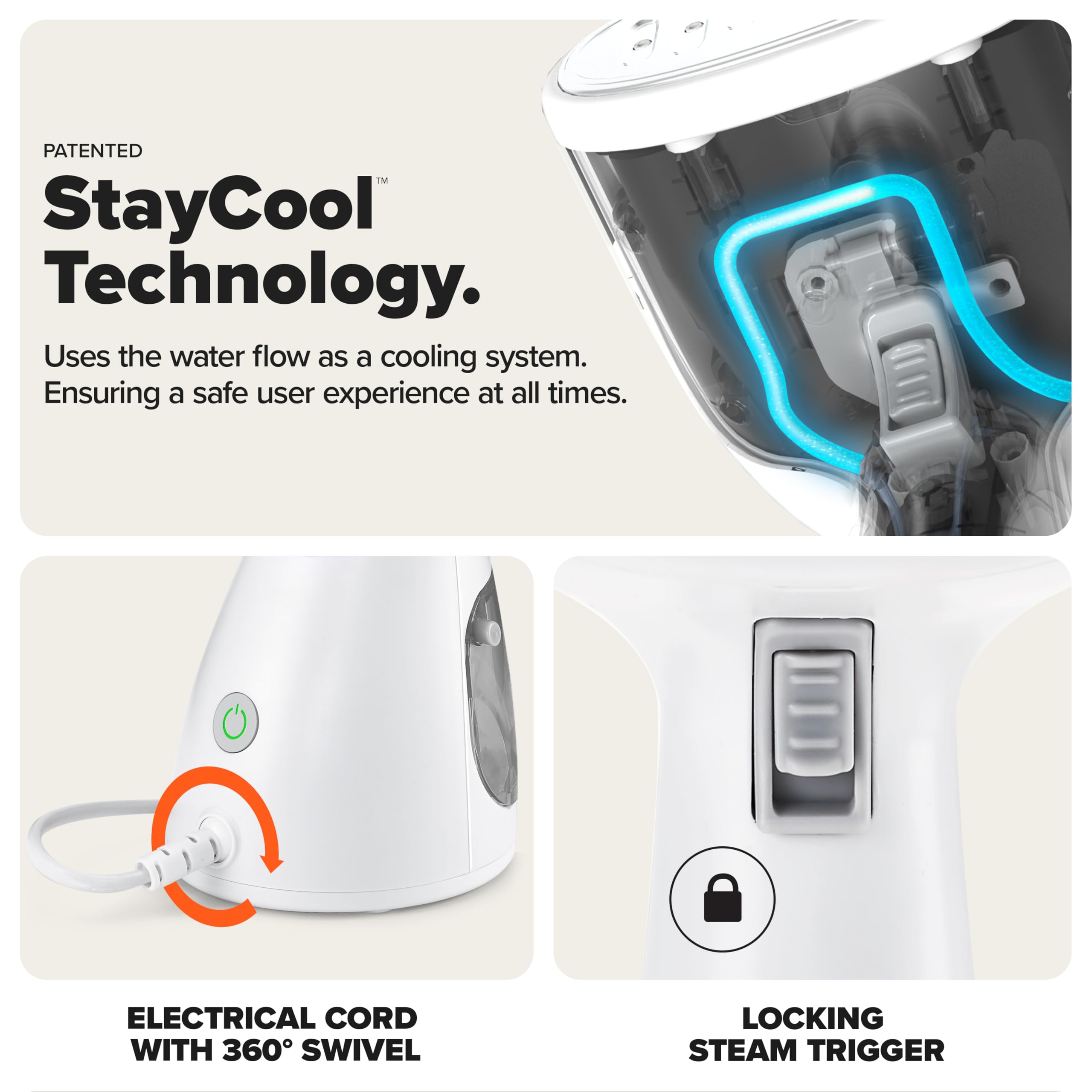 Dupray Voila 3-in-1 Steamer - Portable Handheld Fabric Steamer for Clothes, Travel-Friendly and Versatile