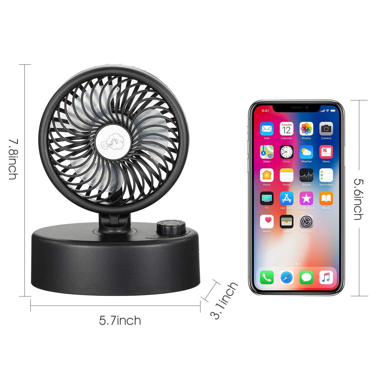 CSL Mini ventilateur USB Ventilateur de table, faible CSL Mini ventilateur USB Ventilateur de table, faible