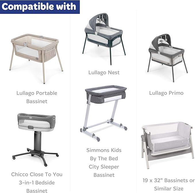 chicco lullago deluxe portable bassinet sheets