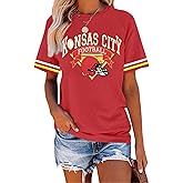 Football Shirts for Women Game Day Tshirt Football Team Fans Gift Tees Sport Season Short Sleeve Tops