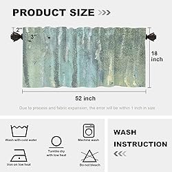 Batmerry Retro Green Art Kitchen Valances Half