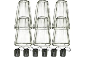 WHOLELOVEIN 6 Packk Mosquito Covers Wearable Head Net Face Mesh Protecting Net Mosquito Fly Insects Bugs Preventing for Outdoor