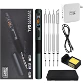ALIENTEK T90 Smart Soldering Iron 140W PD3.0 QC Fast Heating Digital Soldering Pen with LCD Display, Portable USB‑C Soldering Tool for Electronics Repair, DIY, PCB Soldering (T90B soldering iron Set))