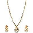 TARINIKA Hrida Nakshatra CZ Long Necklace Set - Indian Jewelry Sets for Women| Perfect for Ethnic Occasions| Traditional South Indian Necklace| 1 Year Warranty*