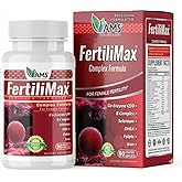 America Medic & Science FertiliMax, Fertility Supplements for Women, Supports Reproductive Health & Fertility Treatment, with Folate, CoQ10, DHEA, Iron, Selenium, 90 Capsules