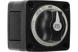 Aramox 300A Battery Selector Switch, Heavy Duty 3 Position Marine Battery Cut Off Switch, Black