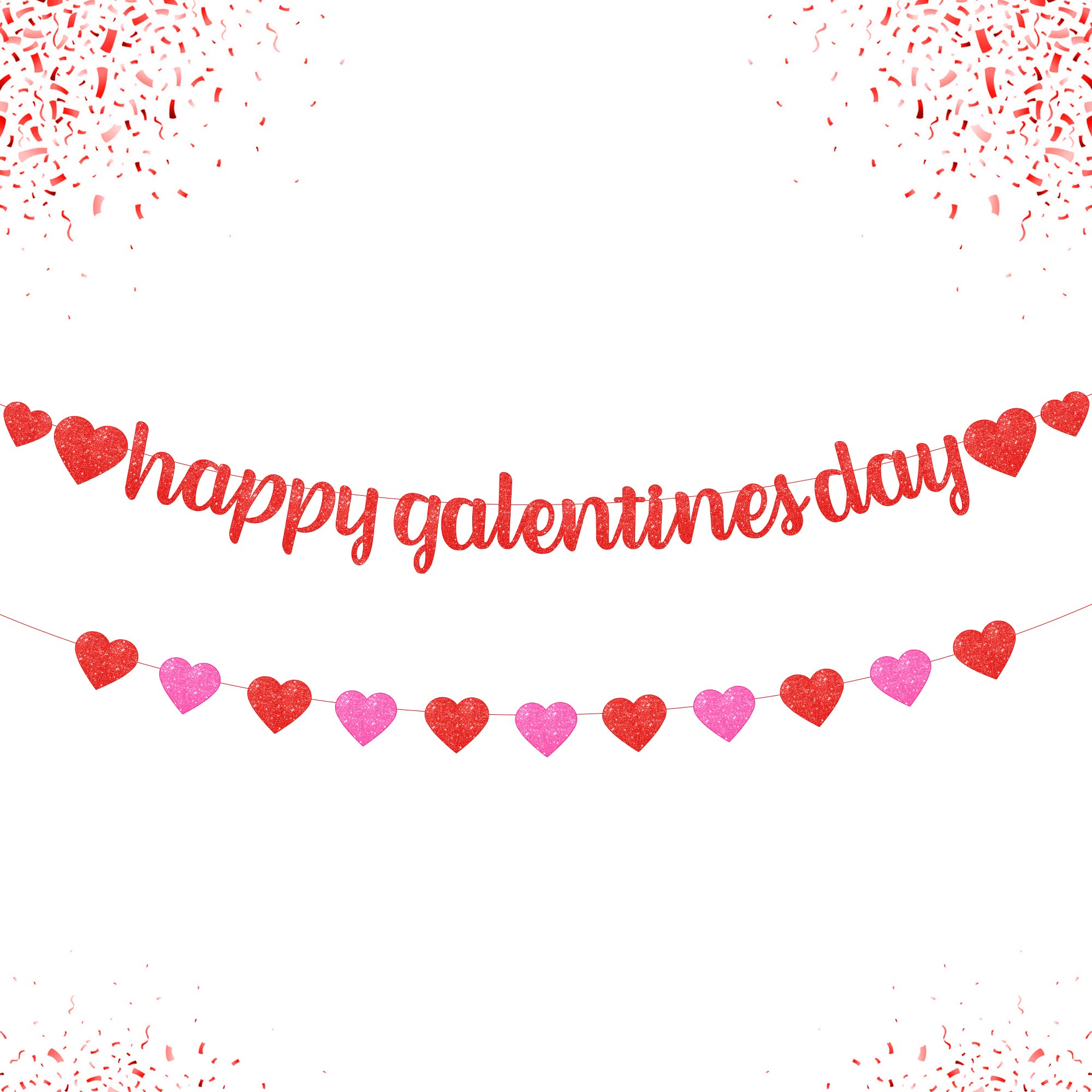 Photo 1 of KatchOn, Glitter Red Happy Galentines Day Banner - 10 Feet, No DIY | Happy Galentines Day Decorations for Party | Galentines Day Sign for Galentines Decorations | Galentines Decor