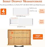 Lifewit 4 Pack 6" Adjustable Drawer Dividers 34-56cm White view 2