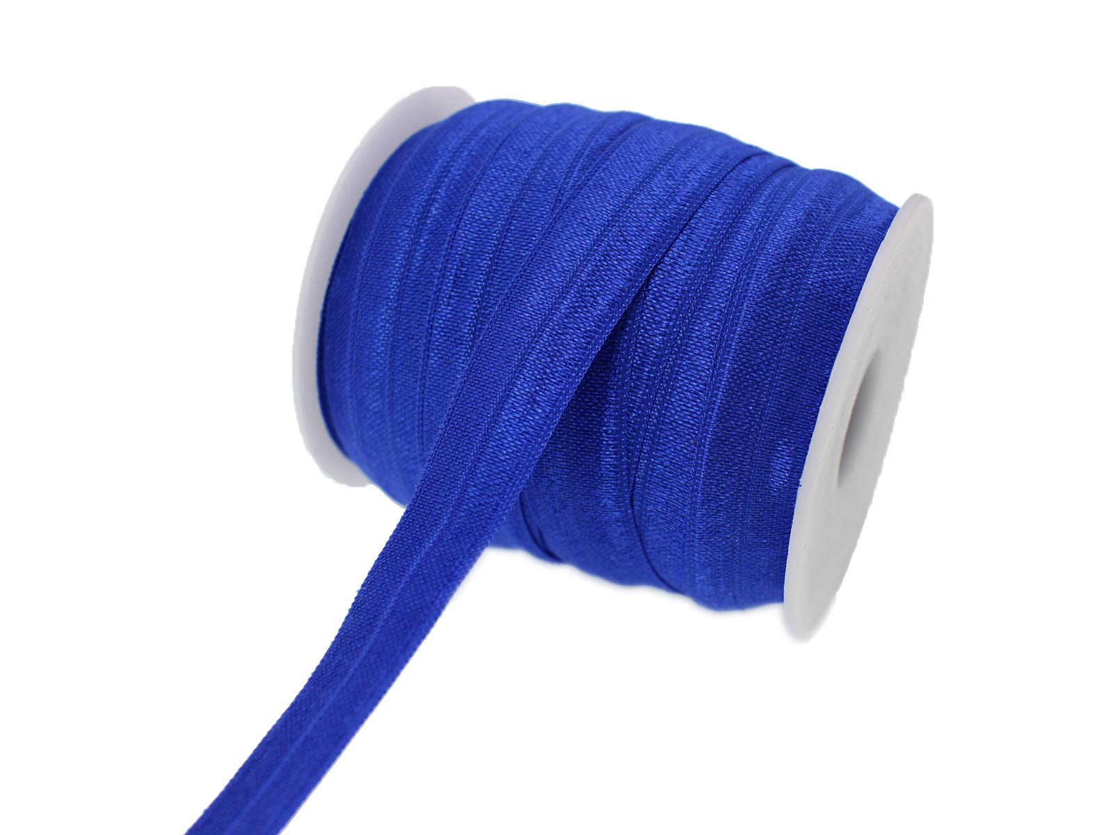 PAMIR TONG 25 Yards 5/8'' Fold Over Elastic FOE Headband Baby Hairbow Soft Foldover Elastic Binding Webbing Tape Craft Sewing (Royal Blue) — image 1