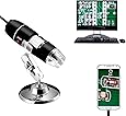 Jiusion 40 to 1000x Magnification Endoscope, 8 LED USB 2.0 Digital Microscope, Mini Camera with OTG Adapter and Metal Stand, Compatible with Mac Window 7 8 10 Android Linux