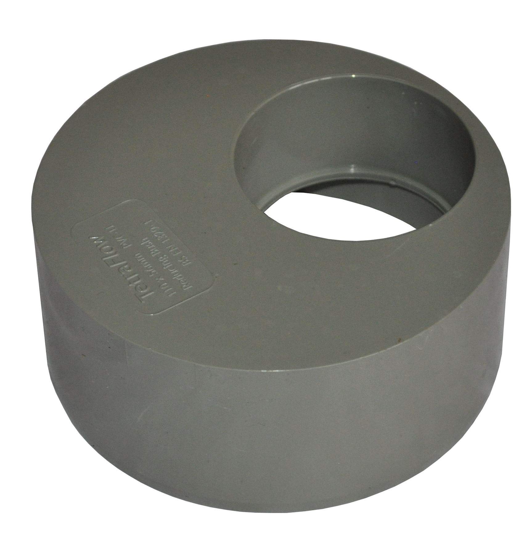 110mm Solvent Soil Pipe to 50mm Reducer - Grey - Pack of 2