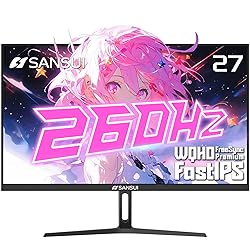 SANSUI 27 Inch WQHD 1440p Gaming Monitor 240hz up