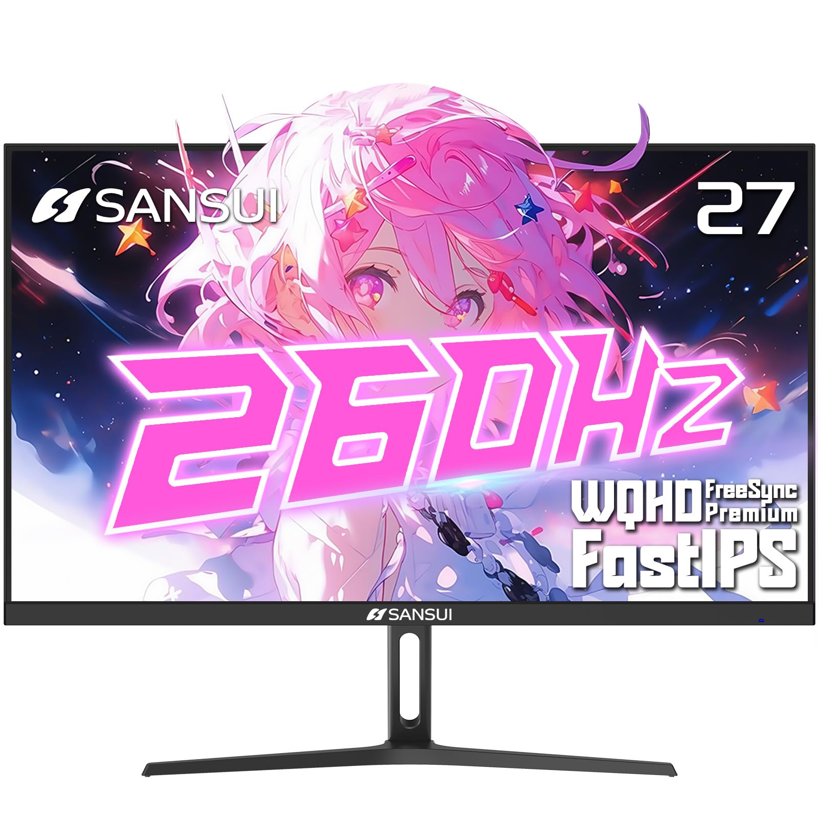 SANSUI 27 Inch WQHD 1440p Gaming Monitor 240hz up
